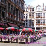 Bruksela, Bruxelles, Brussels, Bruksela ulice, Belgia widoki, latarnia,kamienice, buildings, Grand Place, ogródki, ogródek