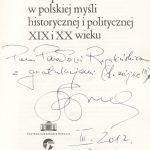 Jerzy Buzek, Pawel Rogalinski, gratulacje, Andrzej Wierzbicki, Europa w polskiej mysli historycznej male